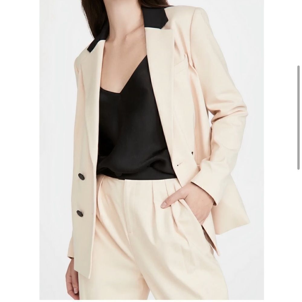NEW Alice + Olivia Bergen Blazer Sepia Black Size 10 - Picture 10 of 11